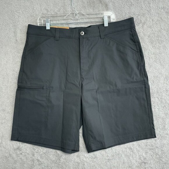 NEW Eddie Bauer Men's Size 38 Rainier 10" Tech Shorts Black Cargo Outdoor - Picture 2 of 7